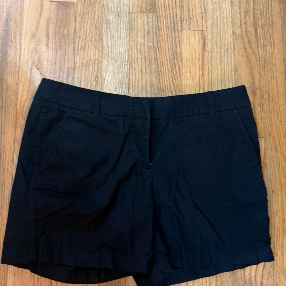 J. Crew 100% cotton chino black shorts with pockets women's size 10